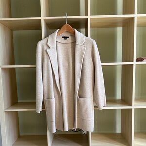 J. Crew Light Beige oatmeal Sweater Blazer Cardigan medium with pockets